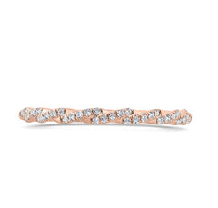 14 Karat Rose Gold Diamond Wedding Band- Special Order Only