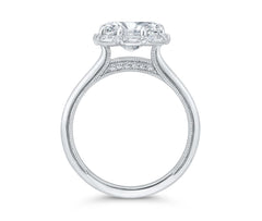 14 Karat White Gold Oval Diamond Engagement Ring- Special Order Only