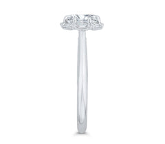 14 Karat White Gold Oval Diamond Engagement Ring- Special Order Only