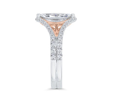 14 Karat White & Rose Gold Diamond Engagement Ring- Special Order Only