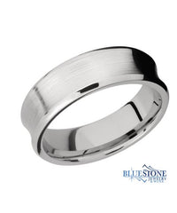 7mm Cobalt Band w/ Concave Satin Middle & Polished Beveled Edges