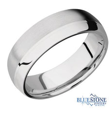 7mm Cobalt Band w/ a .5mm Off Center Inlay that has a Satin & Polished Finish