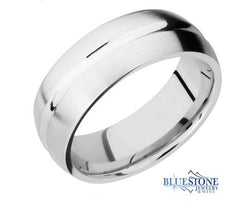 8mm Cobalt Band w/ a Polished Concave Center & Satin Edges