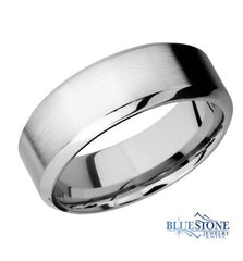 8mm Cobalt Band w/ a Satin Middle & Polished High Beveled Edges