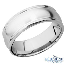 8mm Cobalt Band w/ a Satin Finished Middle Section & Polish Rounded Edges