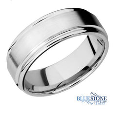 8mm Cobalt Band w/ a Satin Middle & Rounded Polished Edges