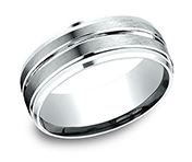 14 Karat White Gold 8mm Band- Special Order Only