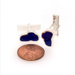 Medium Lake Tahoe Lapis Cuff Links