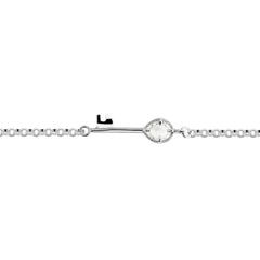 "Cupido" Sterling Silver Necklace With Keys And Semi Precious Stones