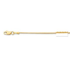 20 14 Karat Yellow Gold Diamond Cut Wheat Chain