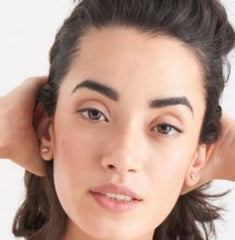 Sterling Silver Stud Earrings with Cubic Zirconias