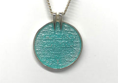 Fine Silver Enamel Sunrise/Sunset Emerald Bay California Pendant. "in