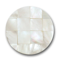 GAUDI WHITE HANDMADE MOSAIC SHELL, for Large sized Pendants.