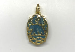 Large Sterling Silver with 14 Karat Yellow Gold Vermeil (plated) Lake