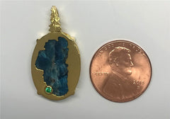 Large Sterling Silver with 14 Karat Yellow Gold Vermeil (plated) Lake