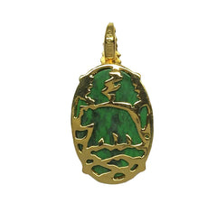 Large Sterling Silver with 14 Karat Yellow Gold Vermeil (plated) Lake