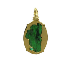 Large Sterling Silver with 14 Karat Yellow Gold Vermeil (plated) Lake