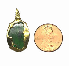 Large Sterling Silver with 14 Karat Yellow Gold Vermeil (plated) Lake