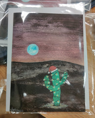 "Christmas Cactus" Greeting Card by Alexandra Theiss