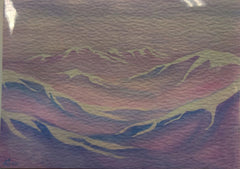 "Pink Mountian" Greeting Card by Alexandra Theiss
