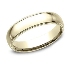 14K Yellow Gold Wedding Band 5mm Wide Size 10