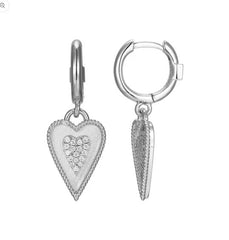 Silver Heart Earrings
