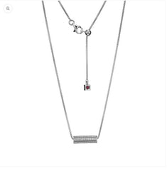 Silver White Sapphire Necklace