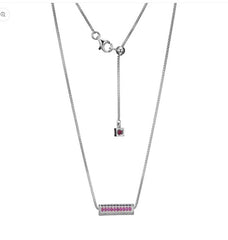 Silver Color Stone Necklace