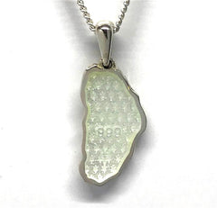 Fine Silver Lake Tahoe Enamel Pendant named the "Lake Tahoe Mountain R