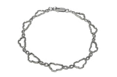 Small Silver Lake Tahoe Outline Bracelet- 7"