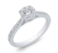 14 Karat White Gold Diamond Engagement Ring- Special Order Only