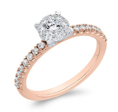 14 Karat Rose Gold Diamond Engagement Ring- Special Order Only