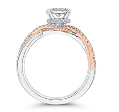 14 Karat Rose White & Rose Gold Diamond Engagement Ring- Special Order Only