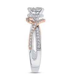 14 Karat Rose White & Rose Gold Diamond Engagement Ring- Special Order Only