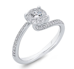 14 Karat White Gold Diamond Engagement Ring- Special Order Only