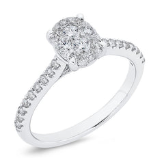 14 Karat White Gold Diamond Engagement Ring- Special Order Only
