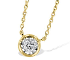 14 Karat Yellow Gold 0.15 Carat Diamond Necklace