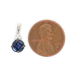 14 Karat White Gold Pendant w/ 5 Sapphires