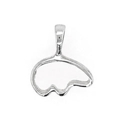Small Sterling Silver California Bear Outline Pendant