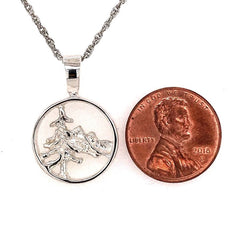 Sterling Silver Tahoe Mountain Scene Pendant