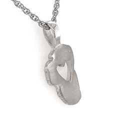 Large Sterling Silver "In Love with Lake Tahoe" Pendant with a Satin F