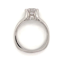 18K White Gold Modern/Clean Engagement Ring