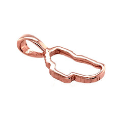 Small 14 Karat Rose Gold Lake Tahoe Outline Pendant.
(MEASURES 1/2 OF