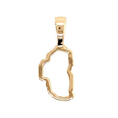 Small 14KYG Lake Tahoe Outline Pendant