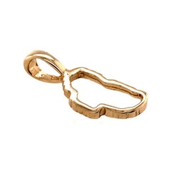 Small 14KYG Lake Tahoe Outline Pendant