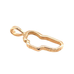 Medium 14 Karat Yellow Gold Lake Tahoe Outline Pendant