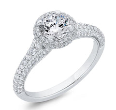 14 Karat White Gold Diamond Engagement Ring- Special Order Only