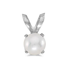 14 Karat White Gold Pendant with One 5mm Round Pearl.
Chain is Sold S