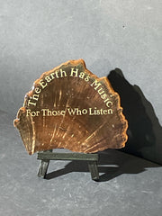 "The Earth Has Music For Those Who Listen"
Petrified Wood 
Dancing C