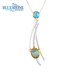 Two-Tone Sterling Silver & 22 Karat Yellow Gold Vermeil Pendant with S